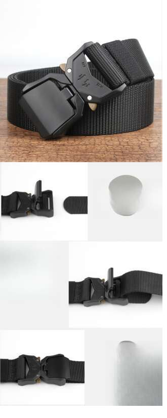 Ceinture en toile pour pantalon de travail tactique en nylon tressé pour homme, accessoire d'entraînement militaire, audiophile, pour étudiant_voghion.com