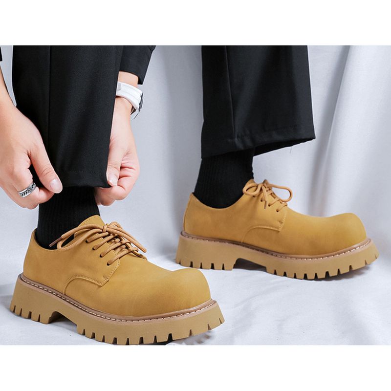 Jesienne męskie casualowe niskie buty Martens oddychające i ochronne retro cargo z dużą główką_voghion.com