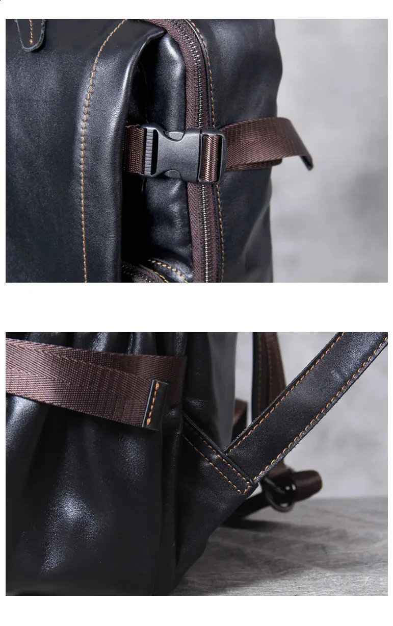GAGACIA Zaino da uomo autentico fatto a mano in morbida pelle, borsa da viaggio per alpinismo, zaino in pelle bovina di alta qualità per laptop da 15 pollici_voghion.com
