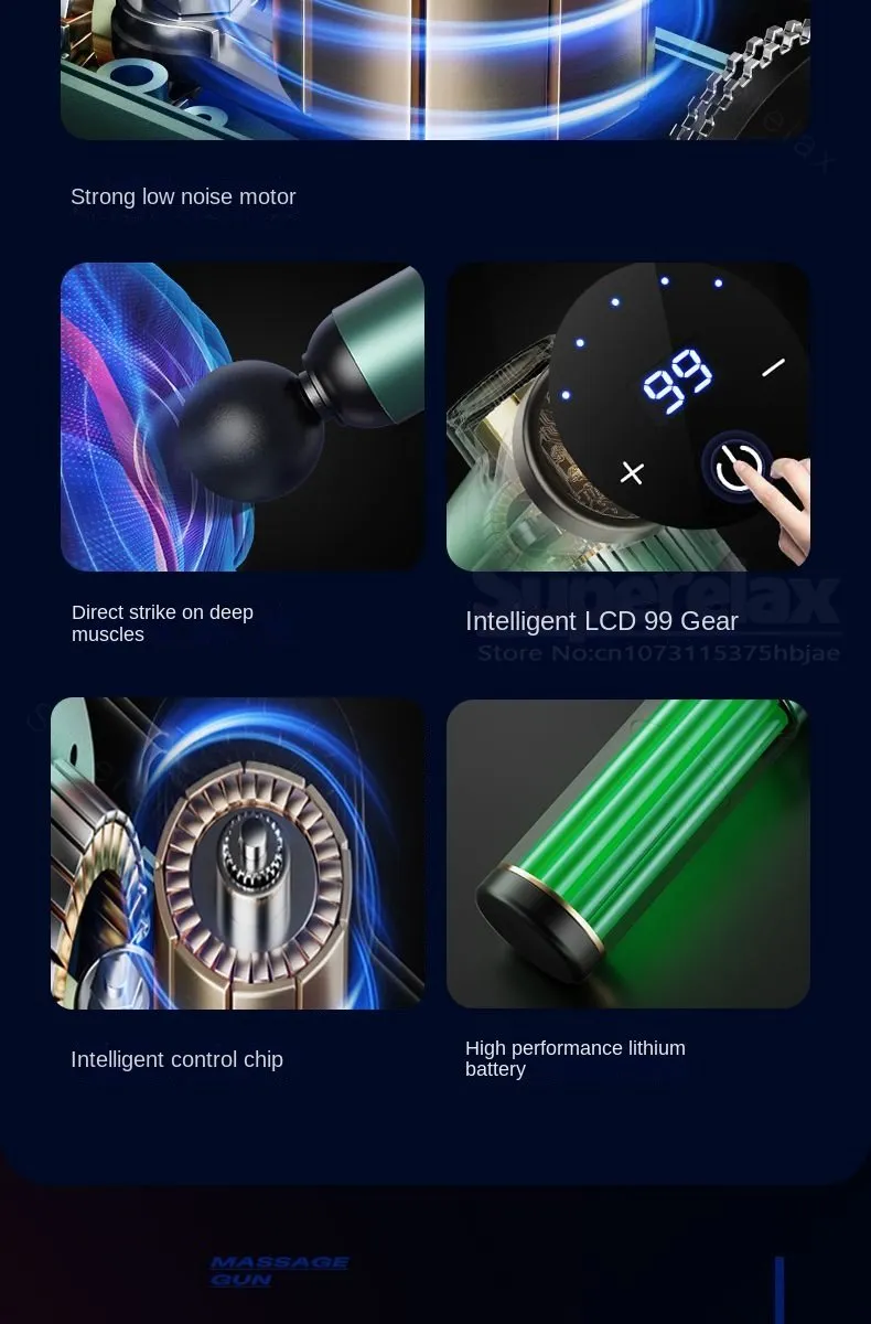 8 Heads Neck And Back Gun The 99 Speed Pain Knee Massage Instrument Body Massagers Professional Muscle Massager_voghion.com