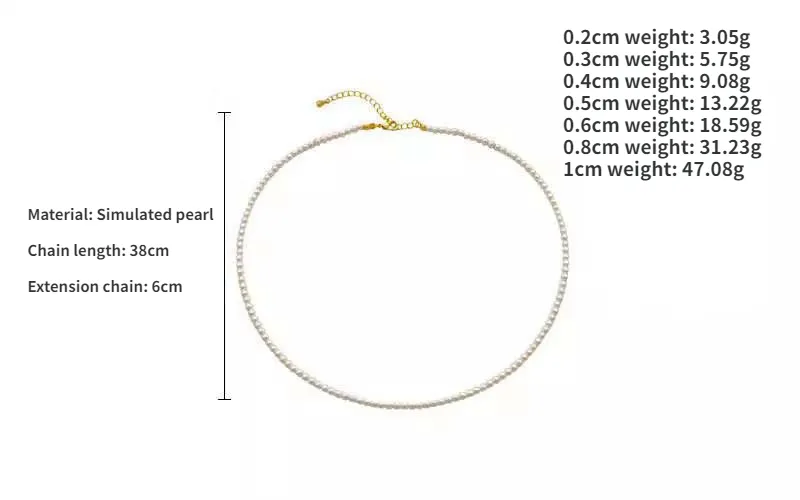 Collier de perles simulées en verre pour femme et fille, bijoux modernes, élégant, tempérament, perles de couleur grise et blanche brillantes_voghion.com