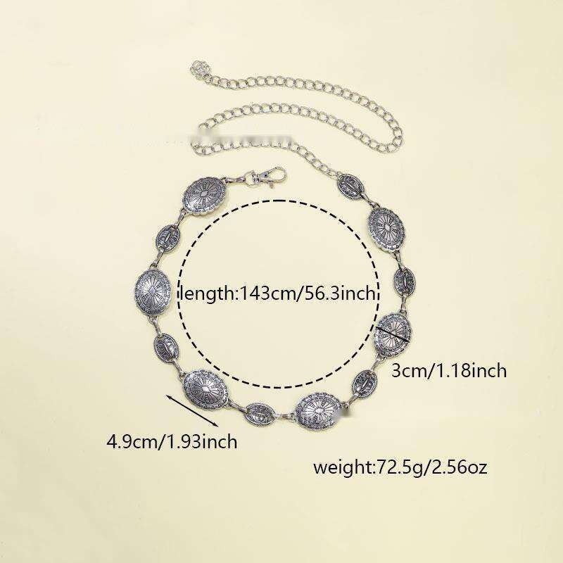 Fashionable Women's Belt, High-end Metal Waist Chain, West Asia Versatile Ethnic Dress, Decorative Dress_voghion.com