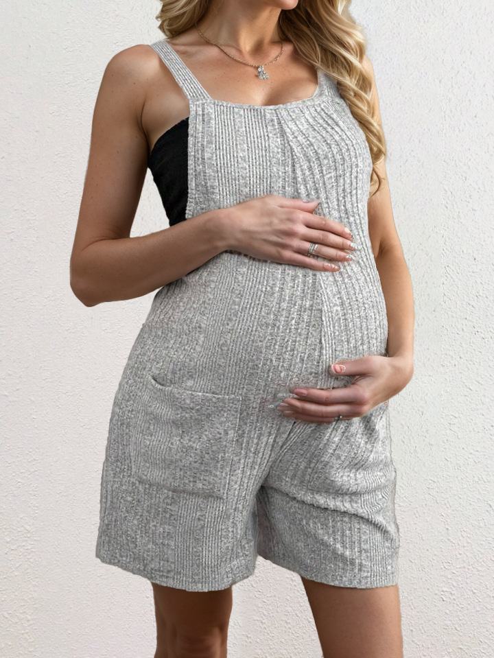 Familien-Matching 2024 Frühling und Sommer Independent Station Neue Umstands-Latzhose-Overall-Shorts Umstandsmode_voghion.com