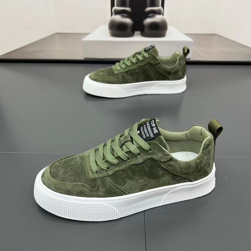 Große Größe 45 2024 Herren 46 Ledergesicht Modische Und Vielseitige Trendige Casual Board Weiche Sohlen Low Top Schuhe_voghion.com