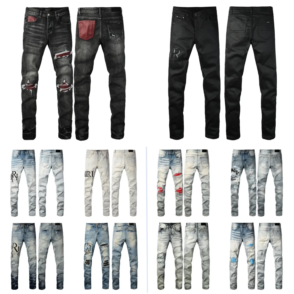 2025 New Denim Trousers Ksubi Jeans Designer Jocn Jean Men Black High-end Quality Straight Retro Shinny Casual_mkmklike.com