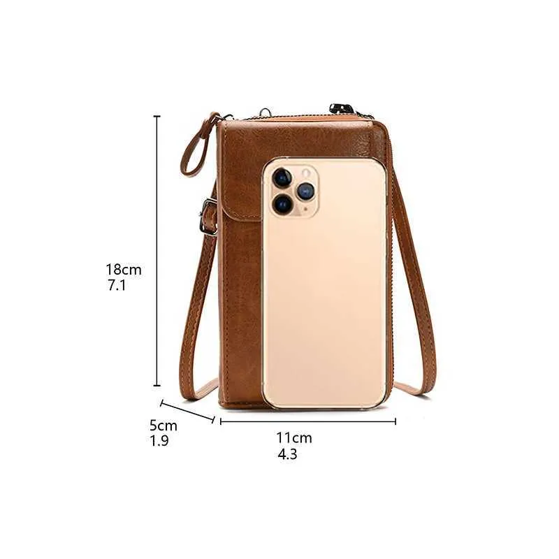 Mobile Phone Crossbody Bag Women's Soft Leather Shoulder Bag_voghion.com