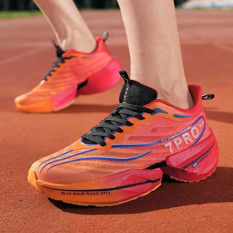 Carbon Plate Couples Running Shock-Absorbing Rebound Ultra-Light Sports Shoes For Men And Women Summer Mesh Breathable_voghion.com