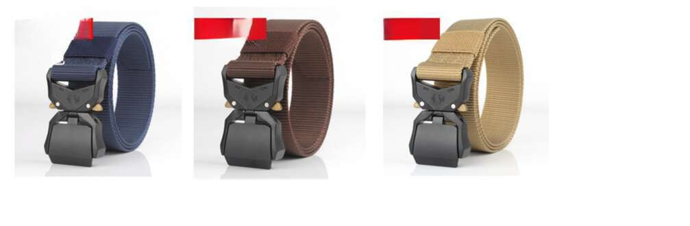 Ceinture en toile pour pantalon de travail tactique en nylon tressé pour homme, accessoire d'entraînement militaire, audiophile, pour étudiant_voghion.com