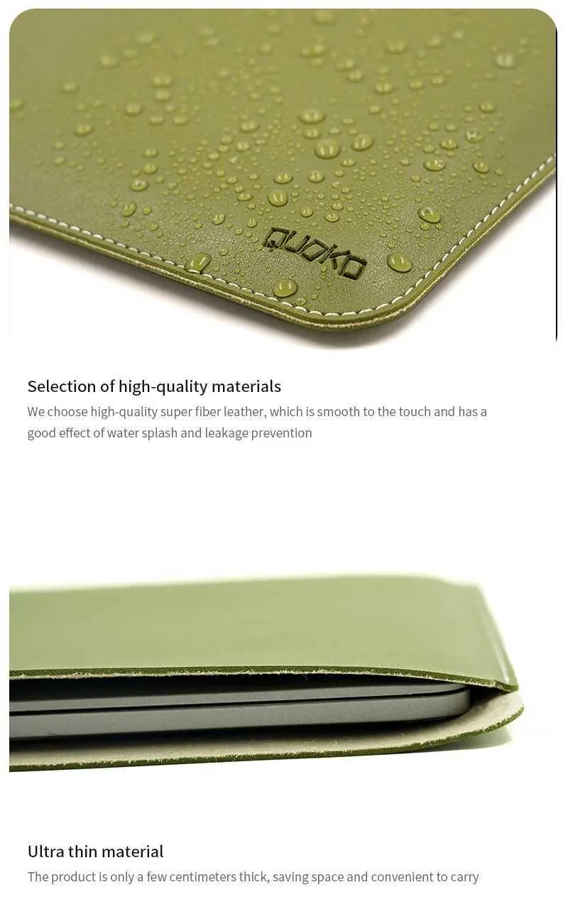 Ultra Thin Super Slim 13 Inch Laptop Bag Case Sleeve M1 M2 Book Retina Air 13.3 13.6 For HP Surface Pro C24111_voghion.com