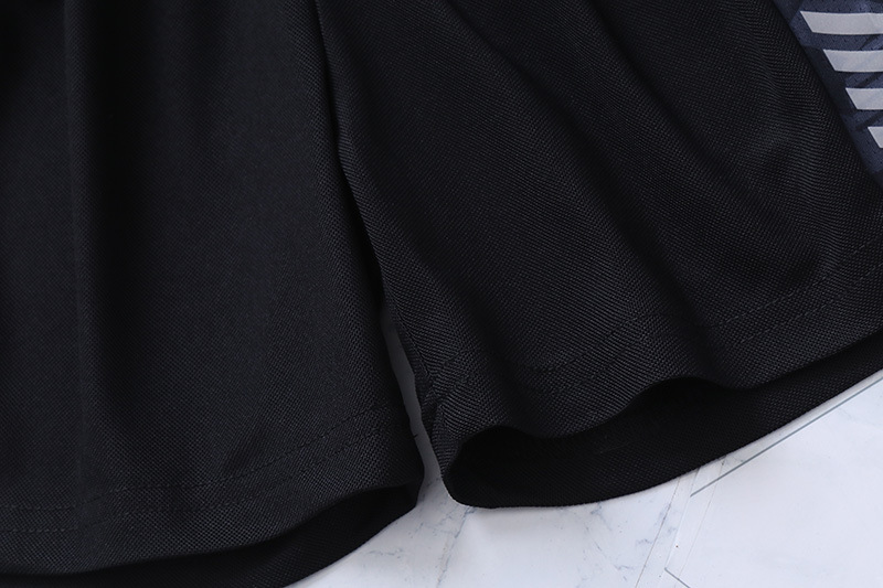 Ensemble de vêtements pour enfants, motif géométrique moyen et grand, 2025, t-shirt à manches courtes, ensemble deux pièces tendance pour garçons_voghion.com