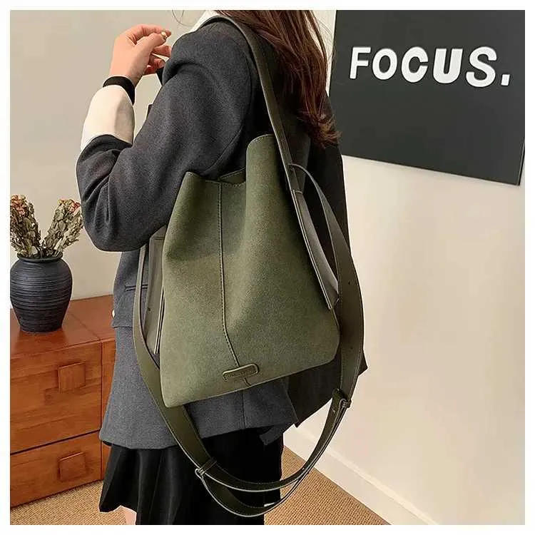 Sacs à bandoulière en cuir souple givré pour femmes élégantes et solides, grande capacité, sacs composites décontractés pour femmes C241212_voghion.com