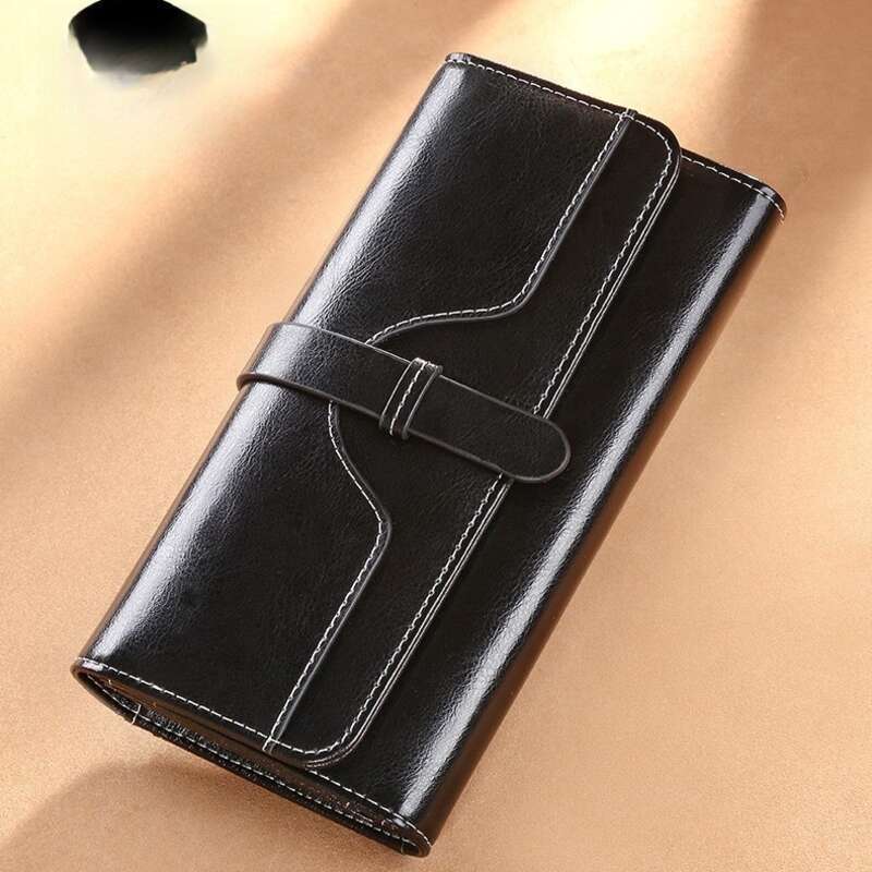 Handtasche aus echtem Leder, lange Damenbrieftasche, multifunktionales Mobiltelefon mit großem Fassungsvermögen._voghion.com