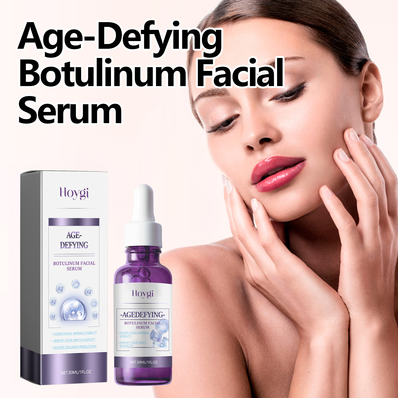 Le liquide d'essence facial anti-âge Hoygi peut éclaircir les rides des pattes d'oie, réduire les taches brunes, rendre la peau ferme et élastique_voghion.com