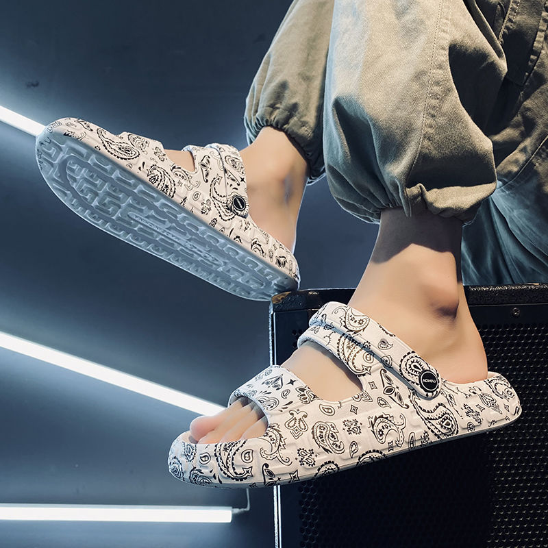 Zapatillas hombre para usar afuera en verano, resbalones, anti olor, deportes casuales, sensación de pisar heces. Proposito doble_voghion.com
