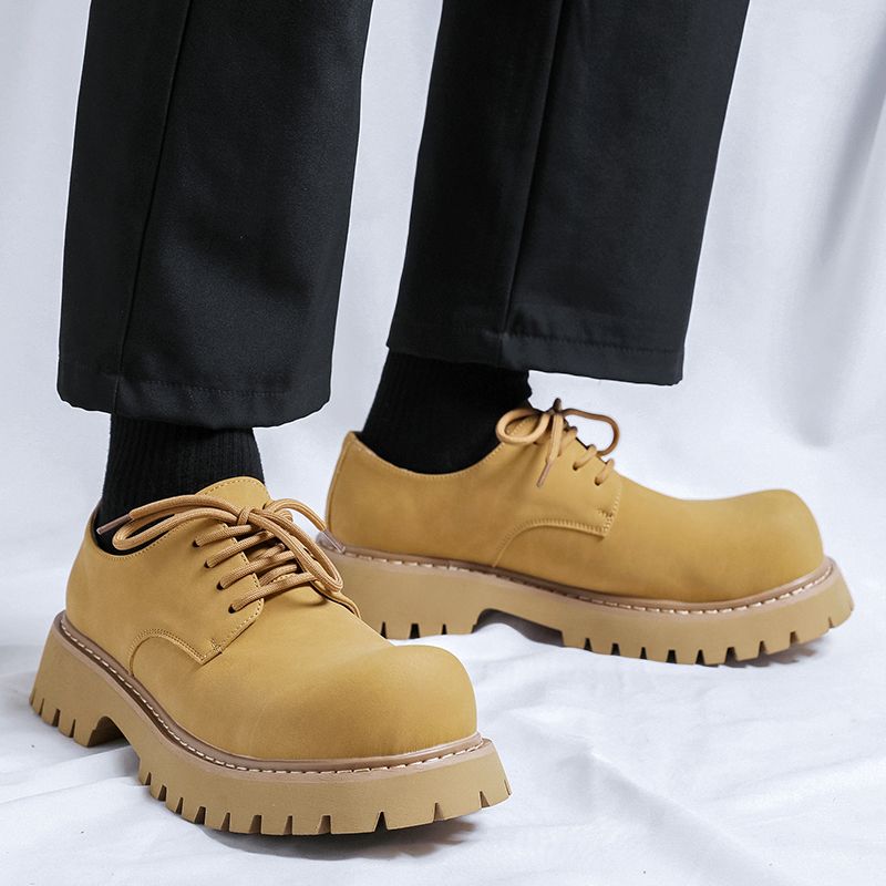 Jesienne męskie casualowe niskie buty Martens oddychające i ochronne retro cargo z dużą główką_voghion.com