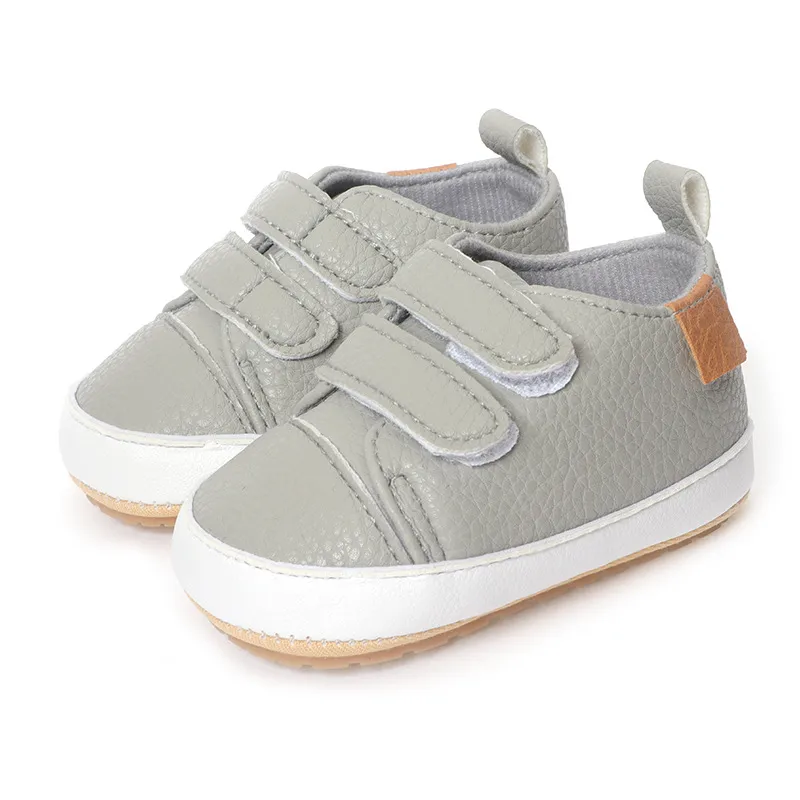 Cutefeet Baby Jungen Mädchen rutschfeste Gummisohle High Top PU Leder Sneakers Säuglings Lauflernschuhe Kleinkind Krippe Schuhe_voghion.com