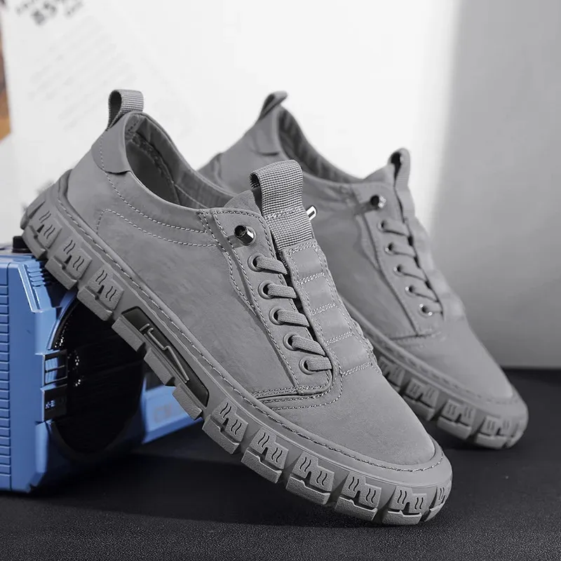 Baskets décontractées homme grises chaussures de running légères_voghion.com