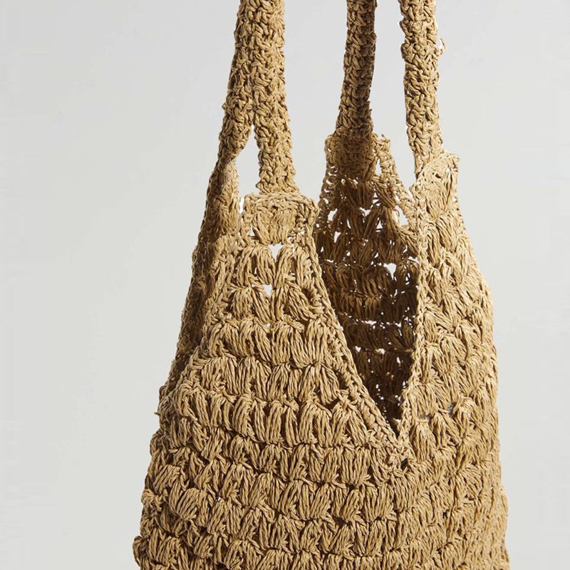Koreanische Retro-Schulter-Stroh Neue Sommer einfache tragbare Stroh gewebte Meer Urlaub Strand Damen Tasche_voghion.com