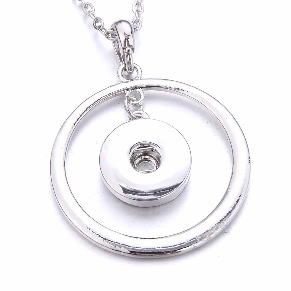 Collane con ciondolo Bottone a pressione Gioielli Vintage Alta qualità Metallo 18mm Collana per donne Ragazze Gioielli fai da teCiondolo Sidn22_voghion.com