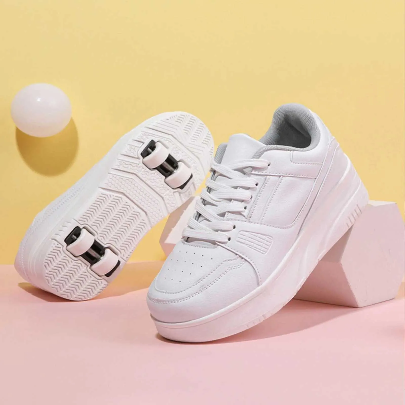 Ine Skates Roller Skate Snickers With Wheels Children Rollerskates Fashion Outdoor Sports Shoes Girls Boys Gifts For s_voghion.com