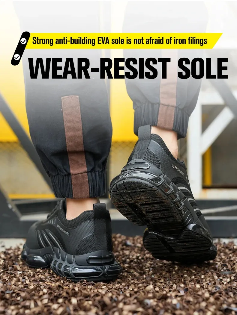 Chaussures de sécurité respirantes, légères et confortables, anti-écrasement et anti-perforation 250122_voghion.com