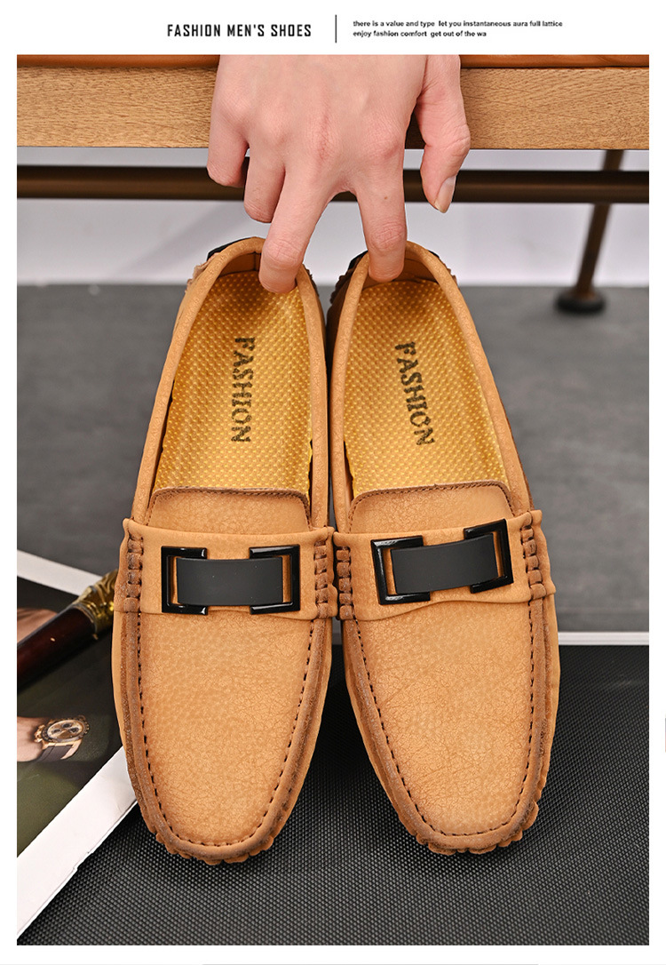 Pánské boty z pravé kůže, luxusní společenské boty, pánské nízké mokasíny, ležérní turistické boty_voghion.com