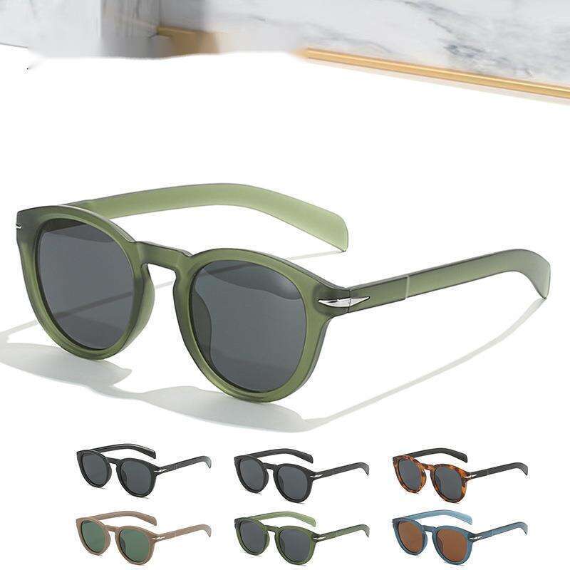 New Polarized Men's Sunglasses, Trendy British Round Frame Sunglasses_voghion.com