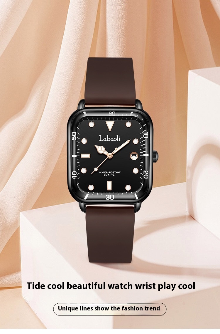 Labaoli/Labaoli New Square Fashion Digital Women's with Calendar Casual Watch_voghion.com