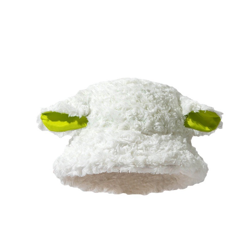 Cappello da pescatore con orecchie di pecora, dolce in autunno e inverno, caldo, viso semplice, cappello da pescatore carino per bambine_voghion.com