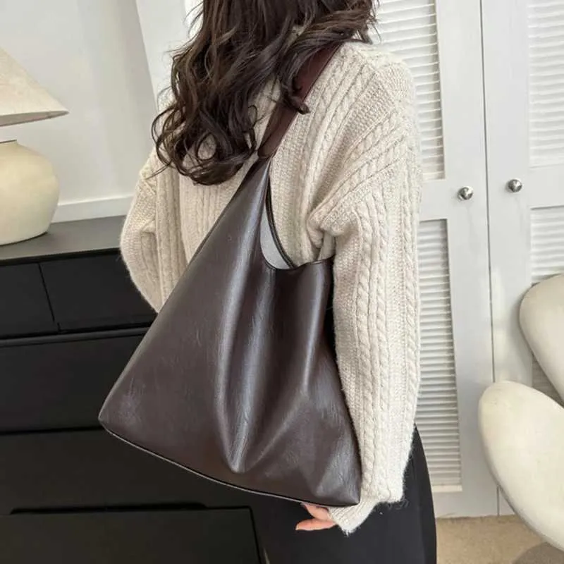 Borsa a tracolla versatile, spaziosa, da ascella, da donna, solida, carina, con pochette, portafoglio Y241121_voghion.com