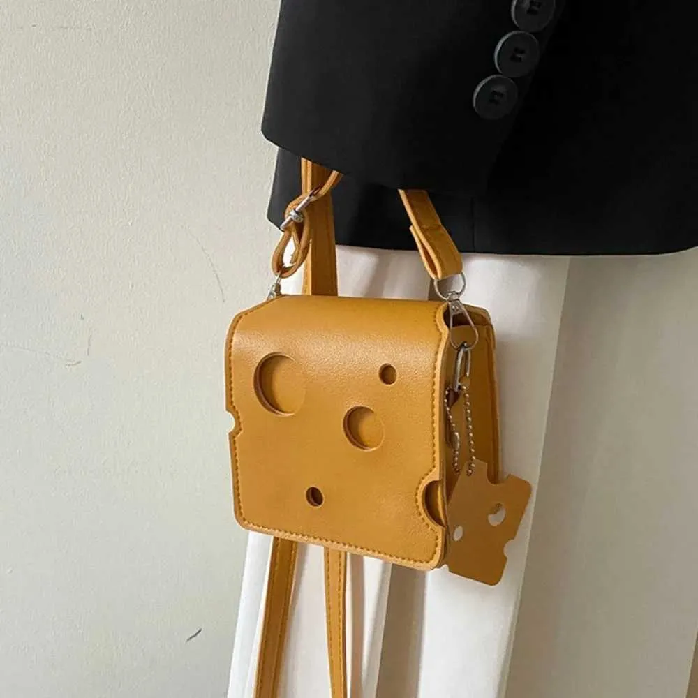 Set borse a tracolla a forma di formaggio per donna mini borsetta_voghion.com