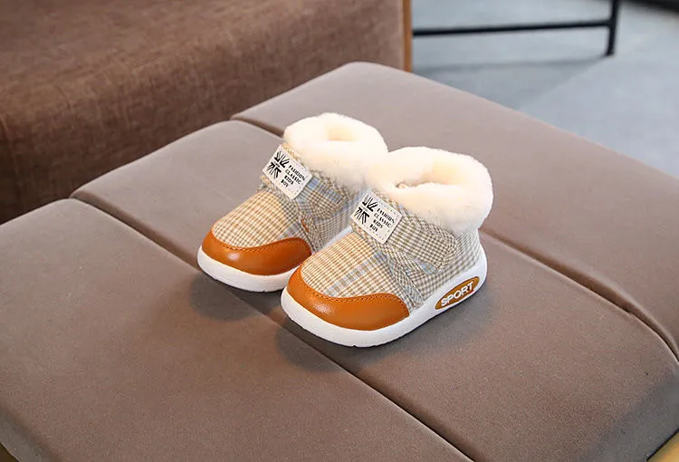 Yürümeye Başlayan Çocuklar Kar Botları Çocuklar Kış Bebek Erkek Sıcak Happysteps Bebek Kız Artı Tüylü Kalın Açık Hava Küçük Çocuklar Pamuk_voghion.com