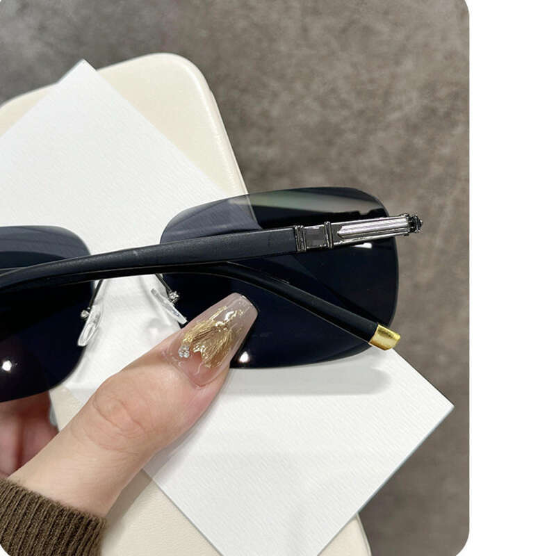 Sunglasses Men Frameless Polarised Uv Protection For Driving_voghion.com