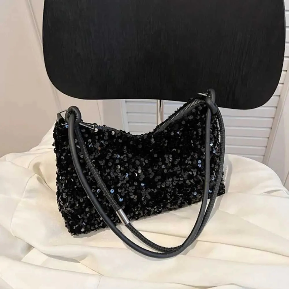 Einfarbig Crossbody Mode INS Pailletten Schulter Taschen Telefon Geldbörse Handtasche Abend Clutch Tasche Mädchen DIYC241103_voghion.com