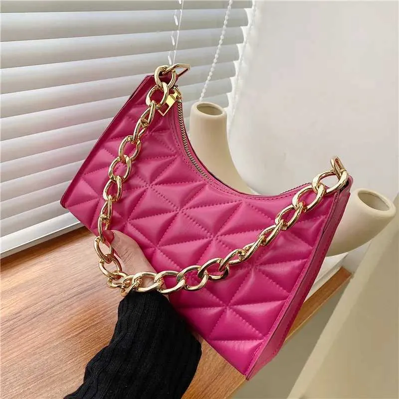 Wens Sac à main en cuir PU à motif diamant pour femme, couleur unie, avec chaîne, pour sous-vêtements, Y241026_voghion.com