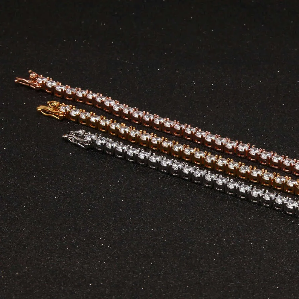 Cubic Zirconia Tennis Bracelet Gold Plated Bangle For Women_voghion.com