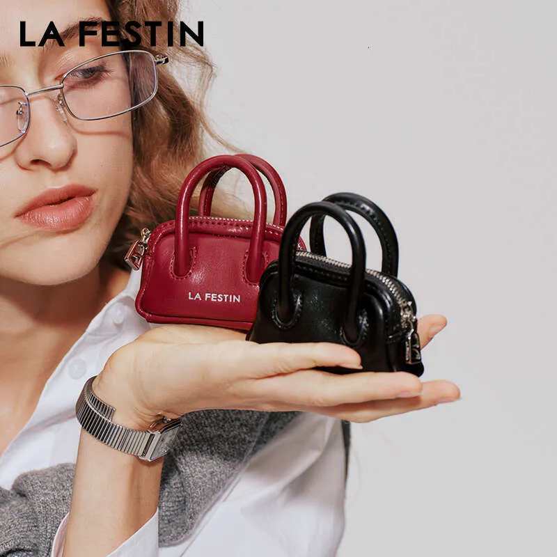 LA FESTIN Original Mini Earphone 2024 New Accessories Small Leather Women's Pendant Bag_voghion.com
