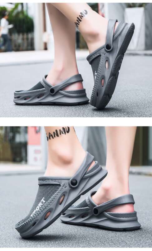 Cave Men's Summer Outerwear, Soft Slippers Breathable Thick Bottom Sandals For Sport And Casual,_voghion.com