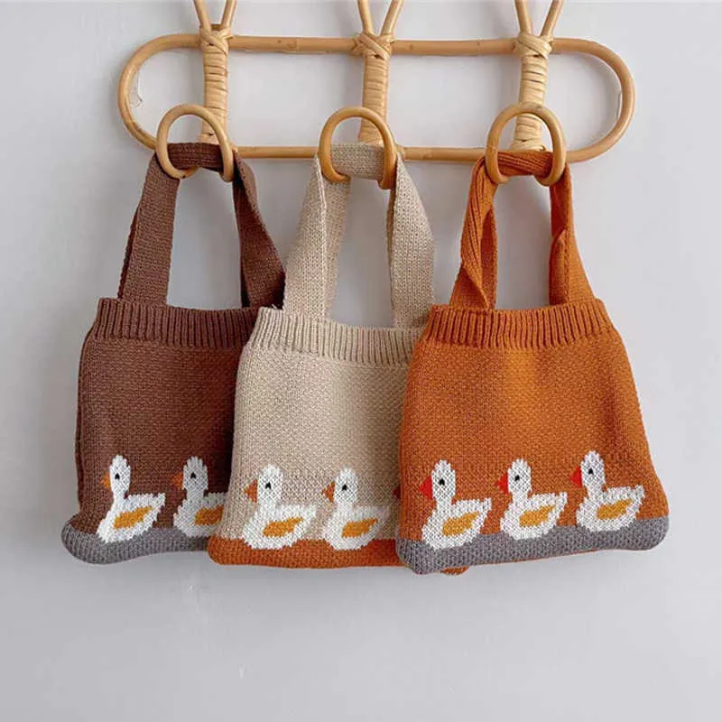 Backpacks Kids Handbags for Girls Duck Small Autumn Winter Children Bags Portable Handbag Coin Snacks Storage Bag Case_voghion.com