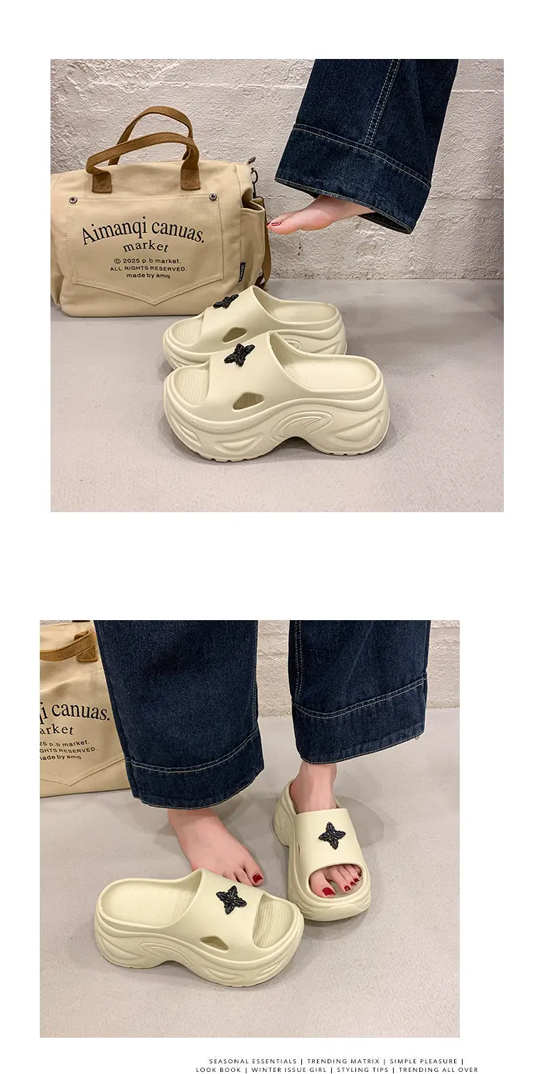 Summer Women's Platform Slippers Beach Sandals Soft Sole_voghion.com