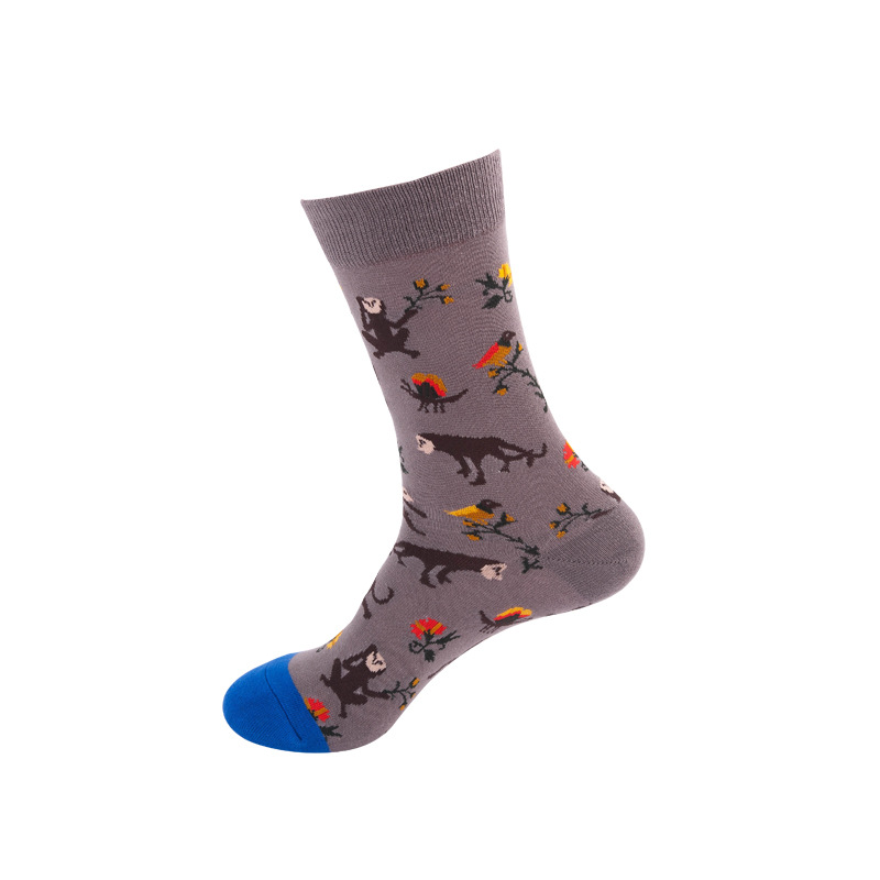 2025e 2024 Magic Evening Men And Women Jacquard Men's Couple Mid-Calf Brand Autumn Winter Trendy Socks_voghion.com