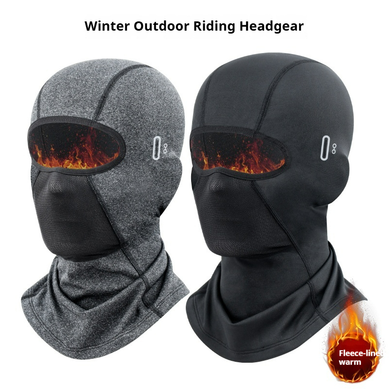 Autumn Winter Outdoor Cold And Wind Proof Motorcycle Head Cover With Velvet Neck To Keep Warm Ski Face Protection Riding