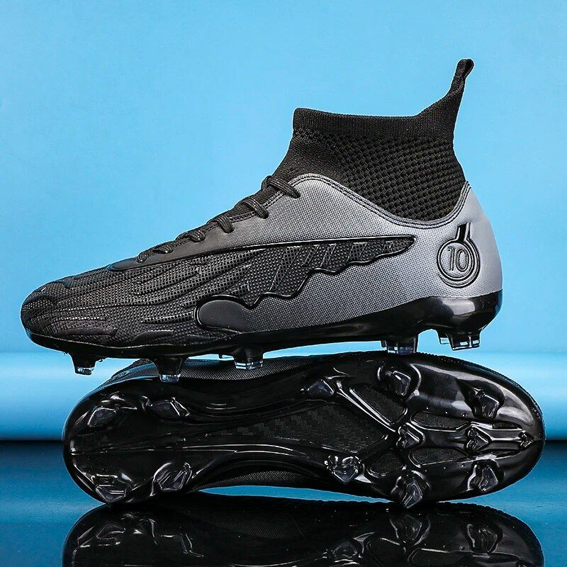 Outdoor Hohe Knöchel männer Fußball Schuhe Erwachsene Stollen Gras Ultraleicht Nicht-slip Sport Training Spiel Unisex_voghion.com
