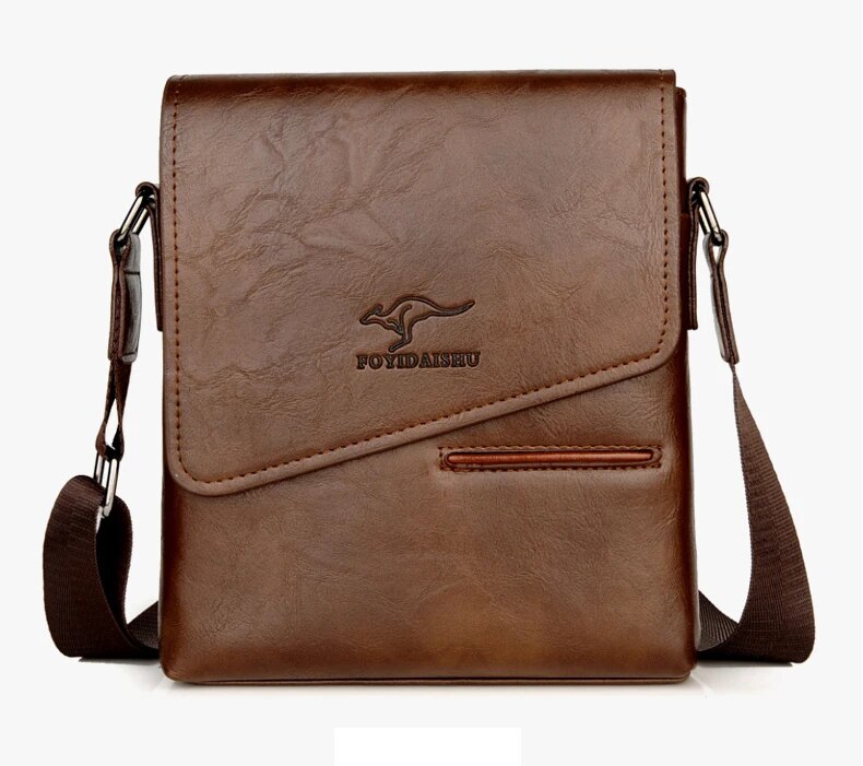 Summer Brand Kangaroo Messenger Bags Leather Casual Crossbody For Men Business Shoulder Bag Male Small Handbag_voghion.com