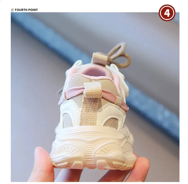 Childrens girls fashionable sports breathable and non slip childrens school running shoes boys version 240912_desvips.com