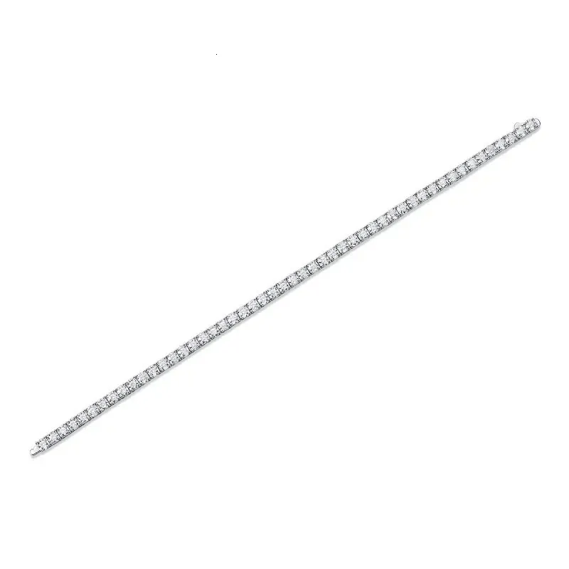 D VVS1 Tennisarmbånd Originalt Sterling Silverbelagt Hvidguld med GRA Armbånd til Kvinder og Mænd 240507_voghion.com