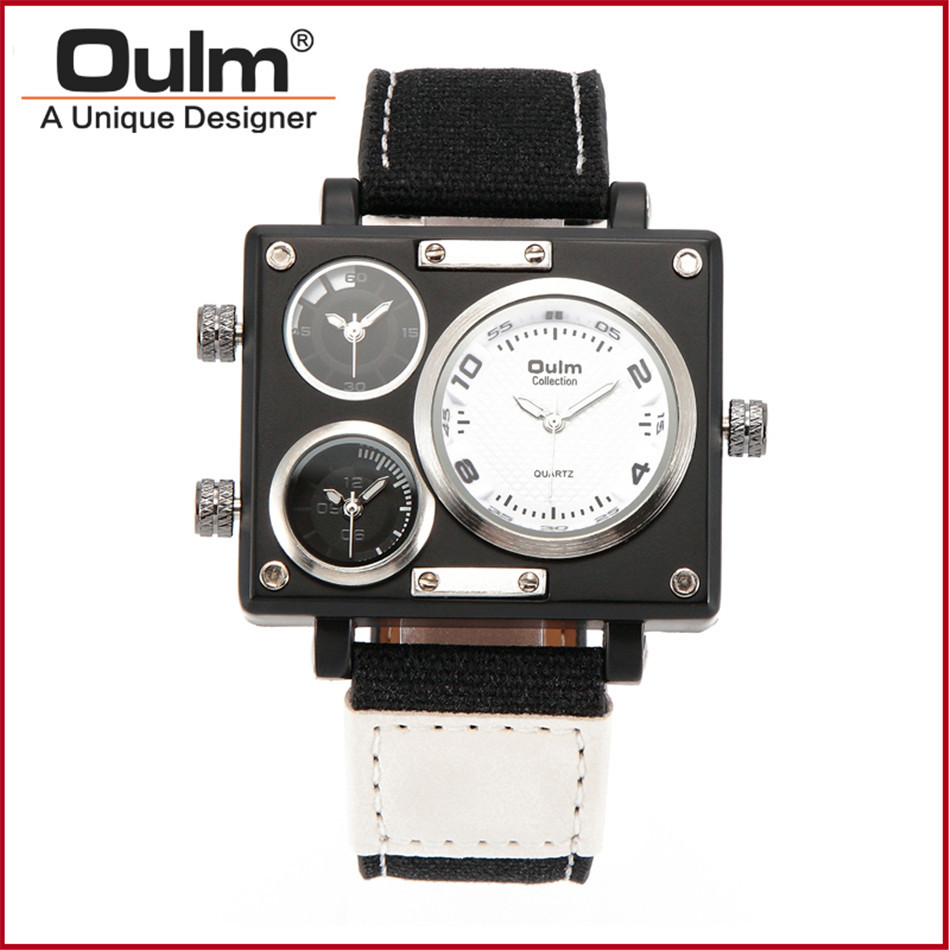OULM Ou Lei Mechanism Quartz Men's Belt Brand Sport Watch_voghion.com