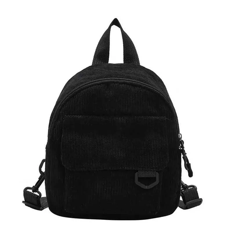 Zaino in velluto a coste da donna borsa a spalla alla moda_voghion.com