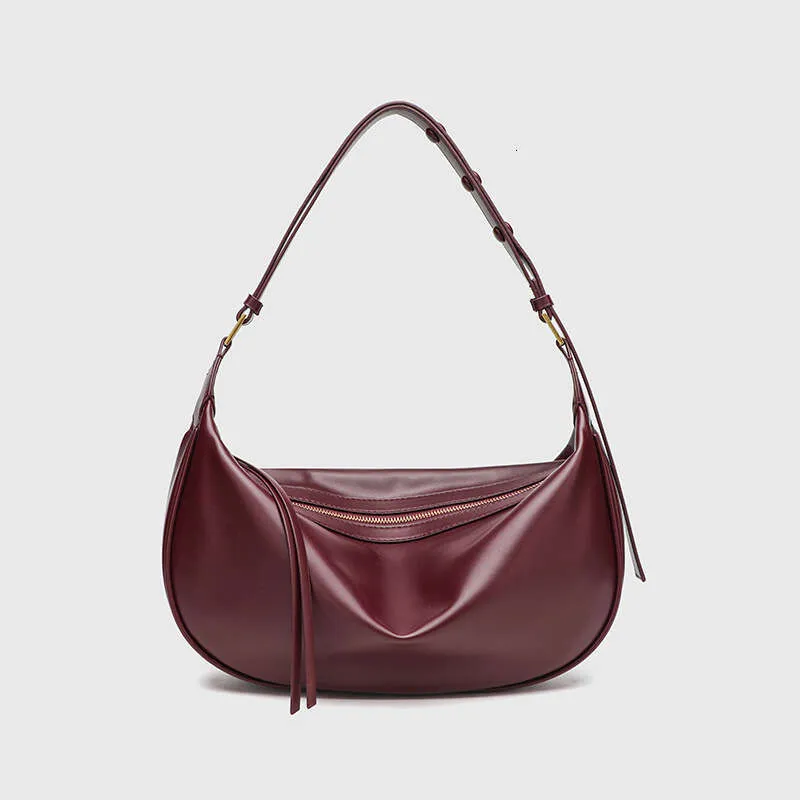 New Crescent Borsa a tracolla in pelle PU da donna sottobraccio con tracolla alla moda, grande capacità_voghion.com