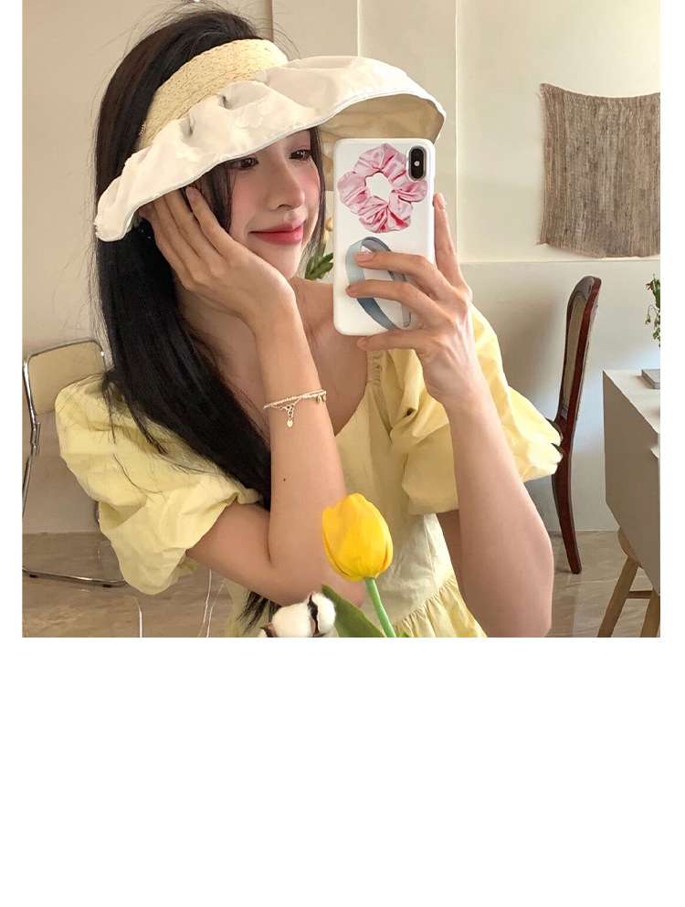 Women's Wide Brim Sun Visor Hat With Uv Protection For Summer_voghion.com